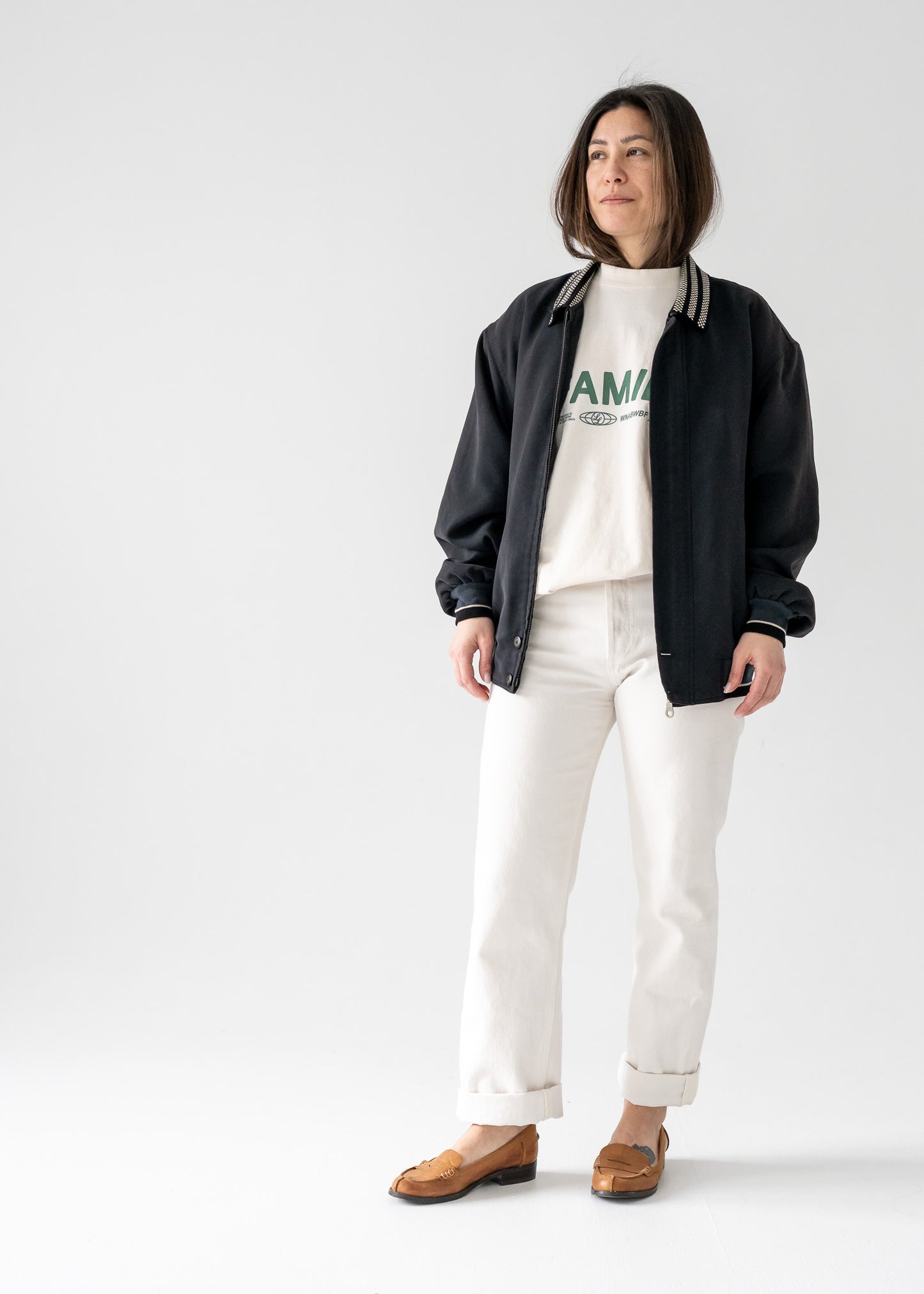 Pierre Cardin lightweight navy blue and white bomber jacket - Mick